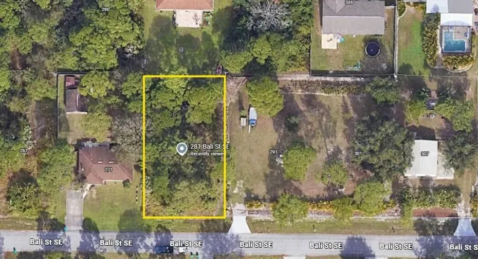 281 Bali St SE Palm Bay Location Lines
