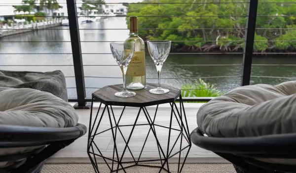 Primary balcony with waterviews