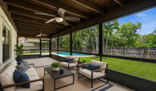 Screend In Patio - Virtually Staged