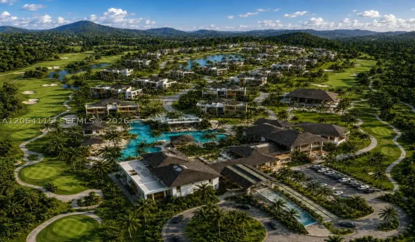 HOTEL RESORT RENDERING AERIAL VIEW- VIRTUAL IMAGE