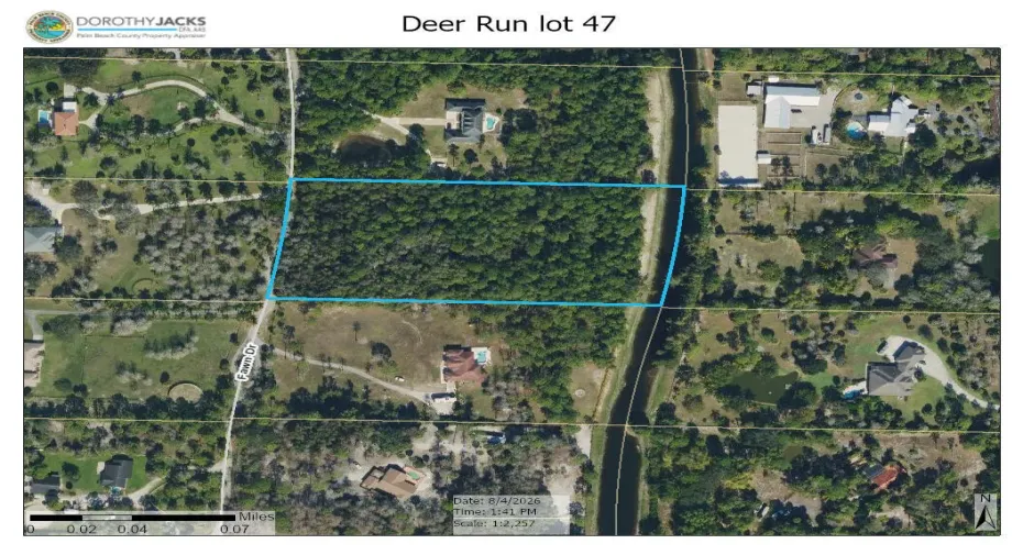 Deer Run lot 47 aerial view