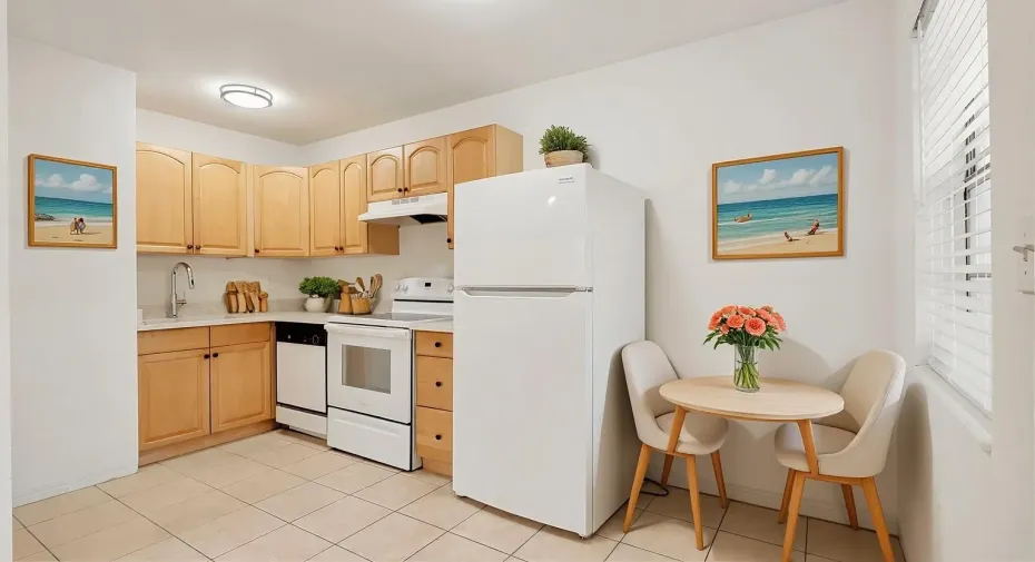Virtually Staged Eat-In Kitchen