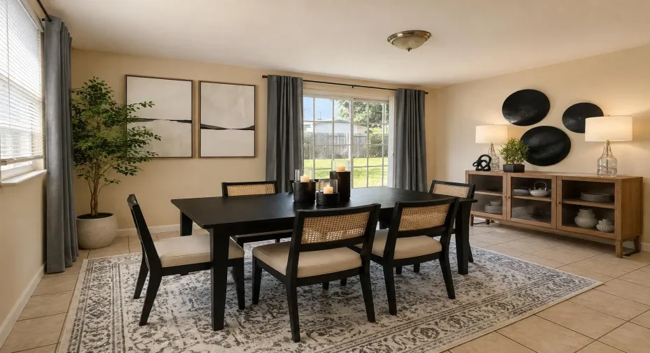 Staged Dining room
