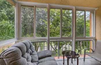 Impact windows in the patio.
