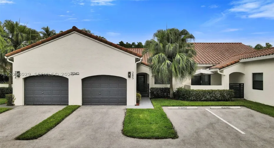 One garage, one driveway plus one extra parking space.