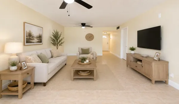 Virtually Staged Living Room