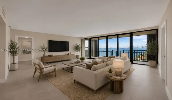 Staged living room
