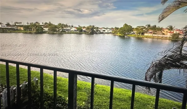 Balcony view and backyard