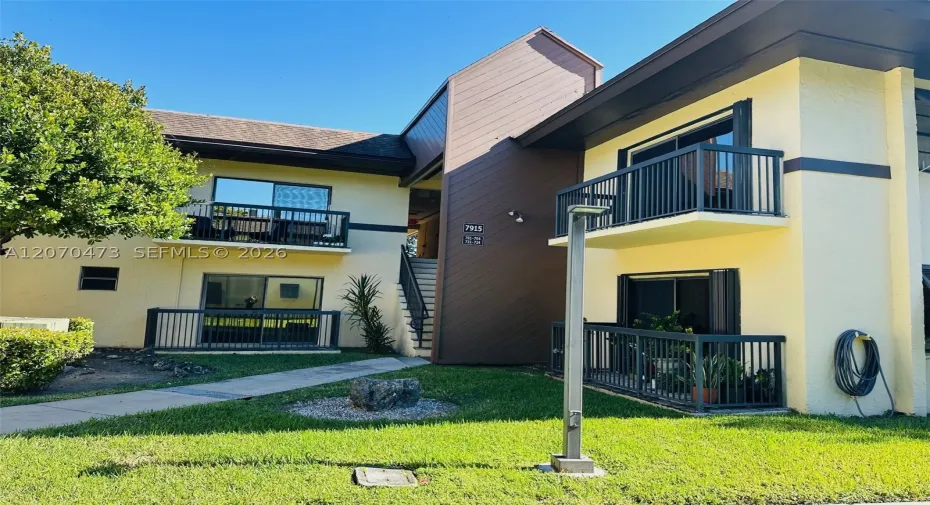 FIRST FLOOR UNIT WITH BALCONY.