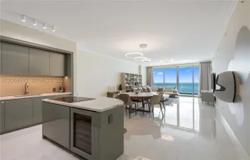 State of the Art Gourmet Kitchen Area Open to Dining & Living Room