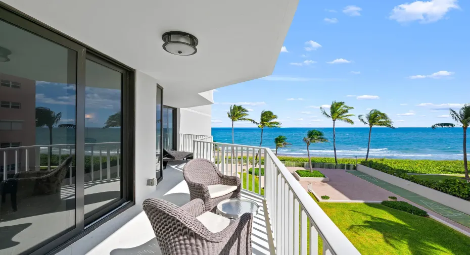 Southeast facing balcony