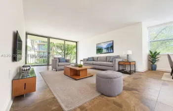 Virtually staged living room