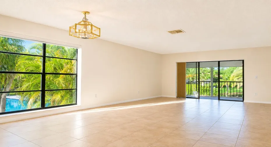 Living Dining Area + Lake View