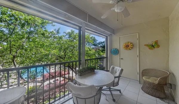 Private Balcony overlooking Pool