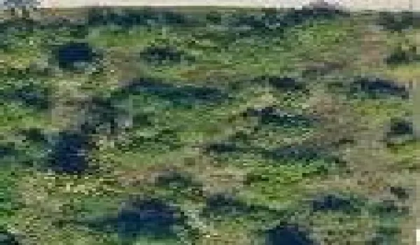 Aerial view of corner lot