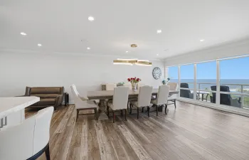 Open layout, dining table seats ten comfortably