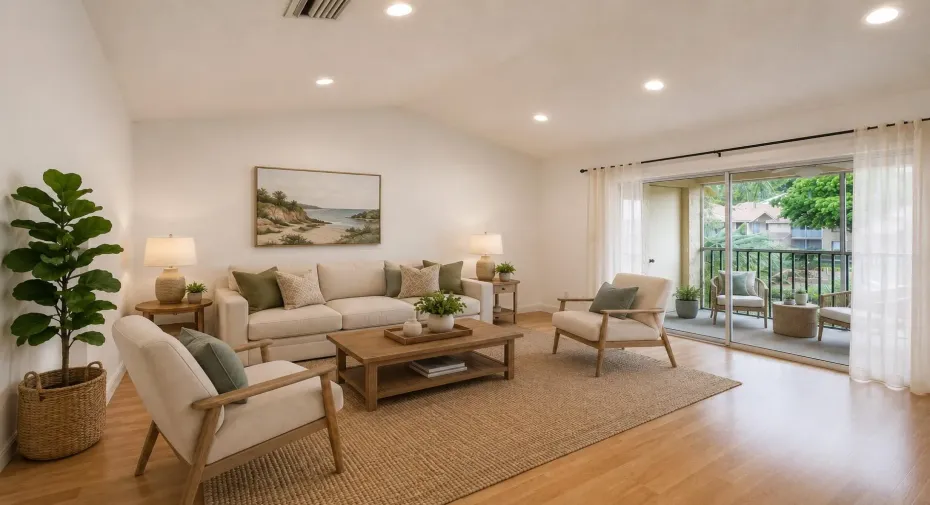 Virtually Staged Living Room