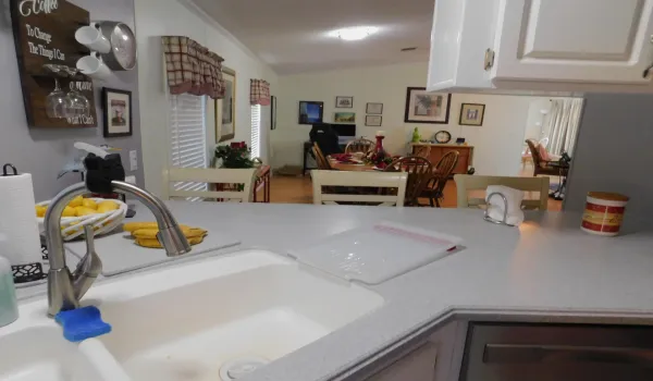 Kitchen overlooking Dining area
