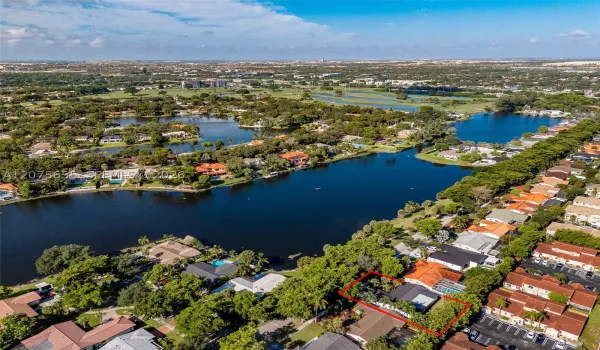 Aerial view and front lake