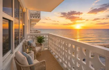 balcony view - virtually staged