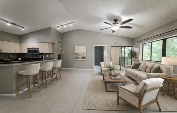 Virtually staged living room