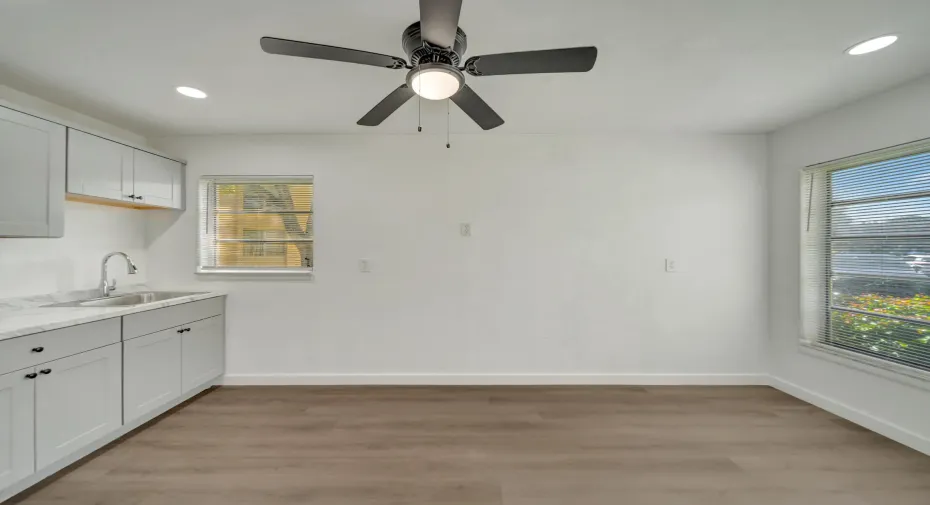 Convenient Eat-in Kitchen.