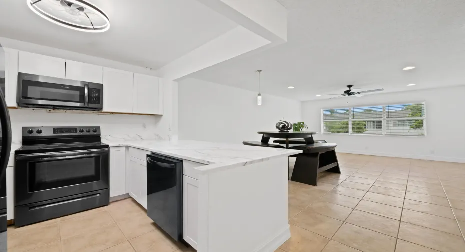 Virtually stages, a similar counter top will be installed.