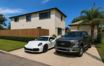 Private entrance, generous space, & convenient two-car driveway.