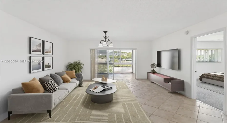 *Virtually staged living room.
