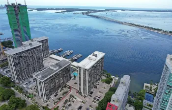 Biscayne bay and High Rise Buildings in South Brickell