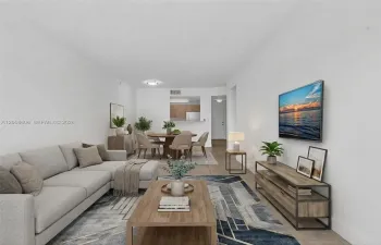 Living Room - **Virtual Staged photo** Douglas Grand Condo For Sale 50 MENORES AVE APT 518 CORAL GABLES, FL 33134