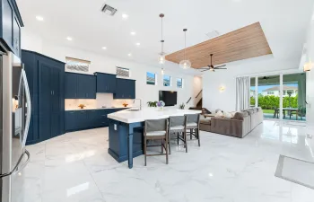 Living room and kitchen
