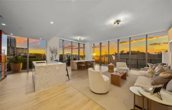 Living Room at Sunset