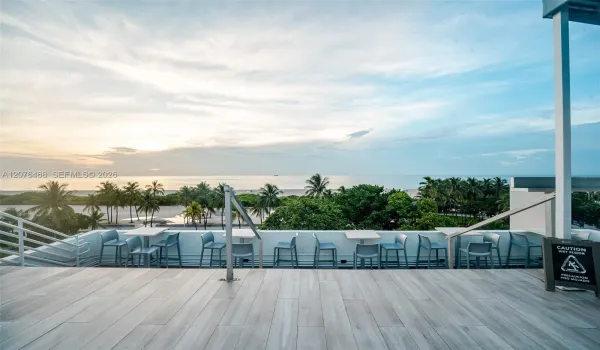 View of ocean from pool deck