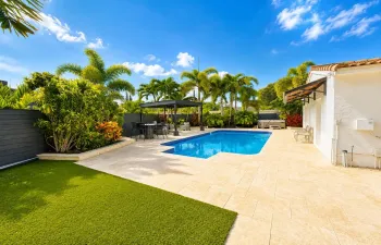 Backyard with pool