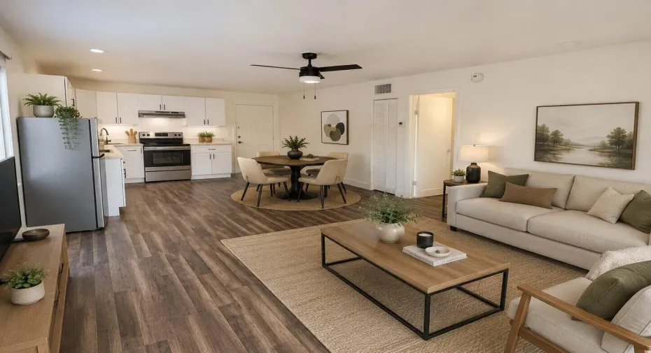 Staged Living Dining Kitchen 1303 NW 8 A