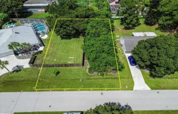 Property line is approximately where the yellow North & South lines are.