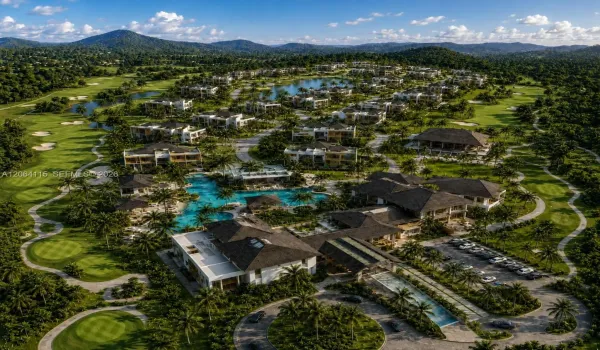 HOTEL RESORT RENDERING AERIAL VIEW- VIRTUAL IMAGE