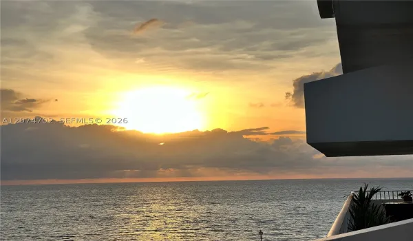 Sunset from the 
balcony