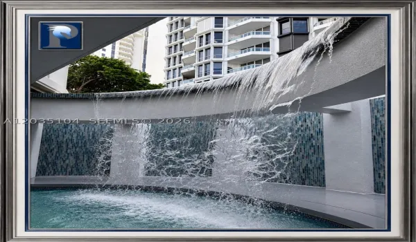Spa waterfall jacuzzi
