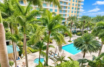 View from condo of pool