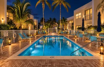 Swimming Pool Nighttime