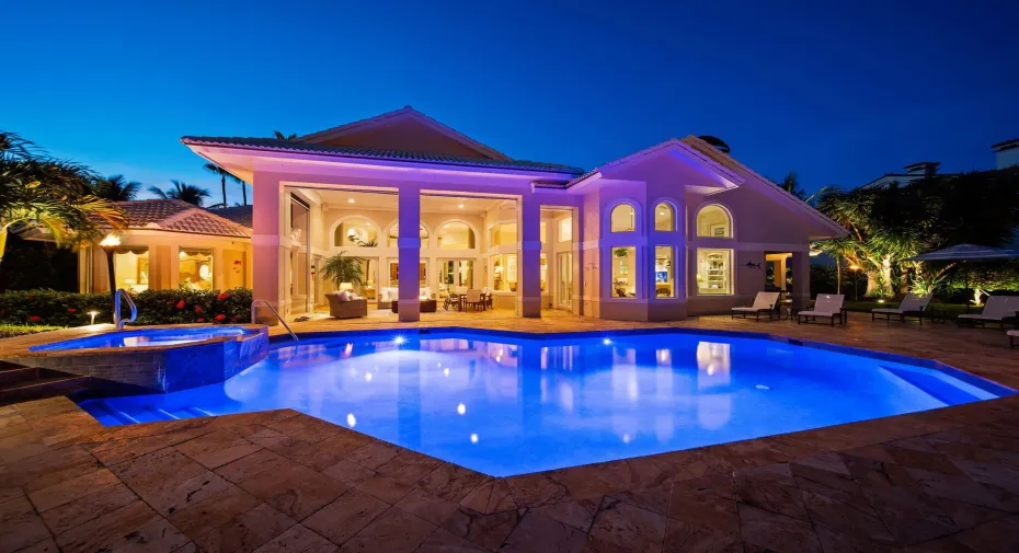 pool after dark