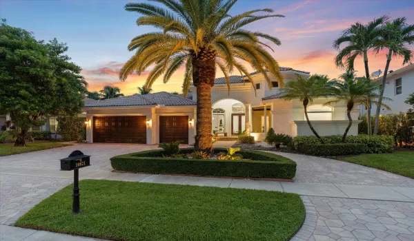 Front Elevation at Twilight