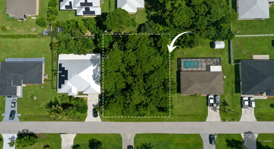 AI generated - to show arrow of lot and outline. Buyer to verify.