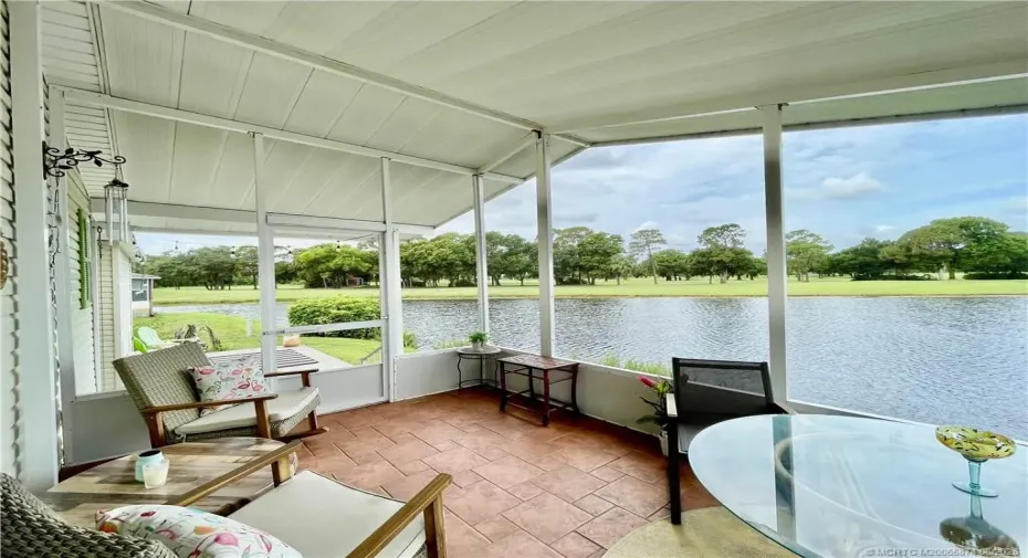 Lake & golf course view.