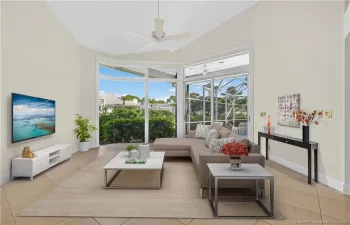 Virtually stage living room
