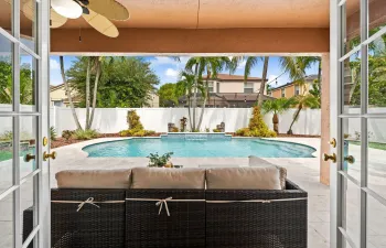 French doors leading to Pool
