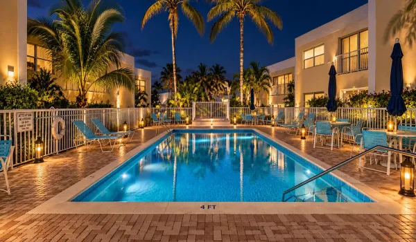 Swimming Pool Nighttime