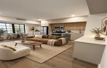 Mock up with furniture